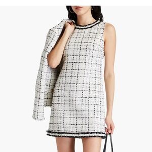 Alice + Olivia Black and White Checkered Mini Dress